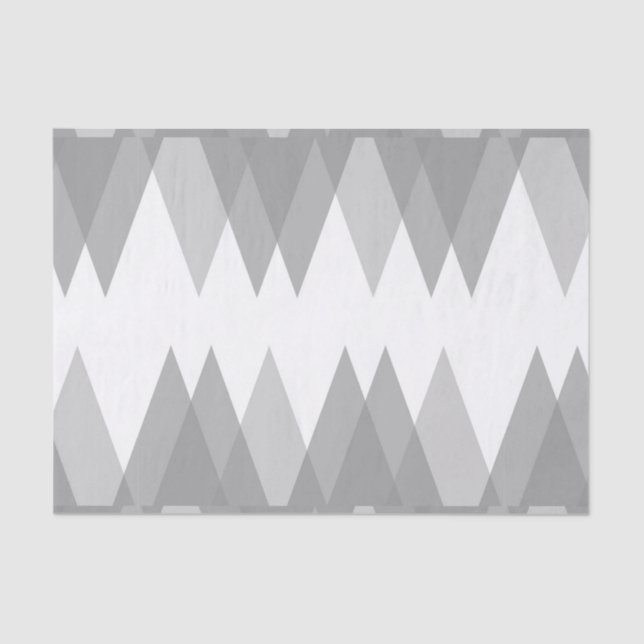 Grey triangles tissue paper (Front)