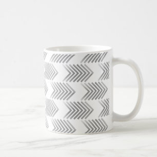 Grey Tribal Arrow Pattern Coffee Mug