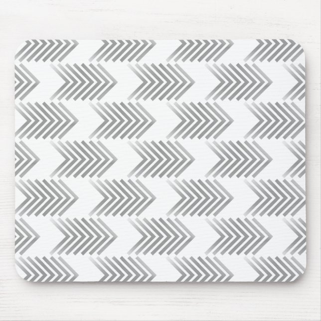Grey Tribal Arrow Pattern Mouse Mat (Front)