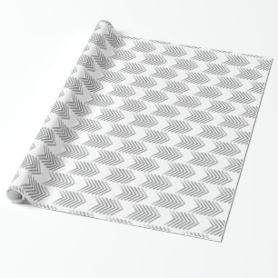 Grey Tribal Arrow Pattern Wrapping Paper