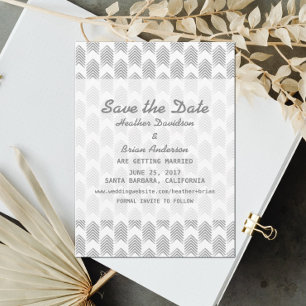 Grey Tribal Arrows Save the Date Invite