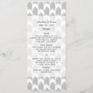 Grey Tribal Arrows Wedding Menu