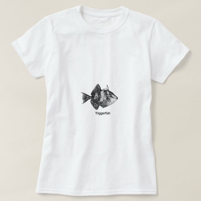 Grey Triggerfish Logo T-Shirt (Design Front)