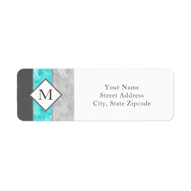 Grey Turquoise Block Stripes (Front)