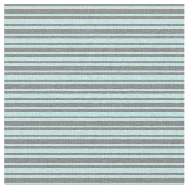 Grey & Turquoise Coloured Stripes Pattern Fabric (Close Up)