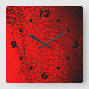 Grey turquoise plaid square wall clock