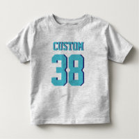 Grey & Turquoise Toddler | Sports Jersey Design