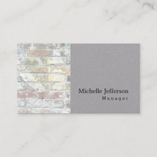Grey Unique Stylish Wall Modern Plain Simple Business Card