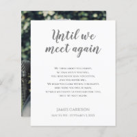 Grey Until We Meet Again Memorial Poem with Photo