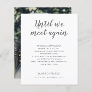 Grey Until We Meet Again Memorial Poem with Photo
