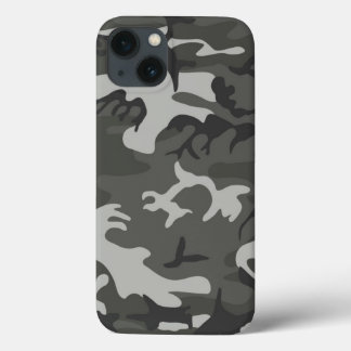 Grey Urban Camouflage Pattern iPhone 13 Case