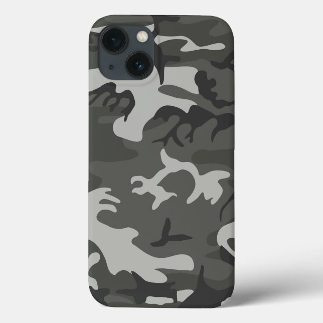 Grey Urban Camouflage Pattern Case-Mate iPhone Case (Back)