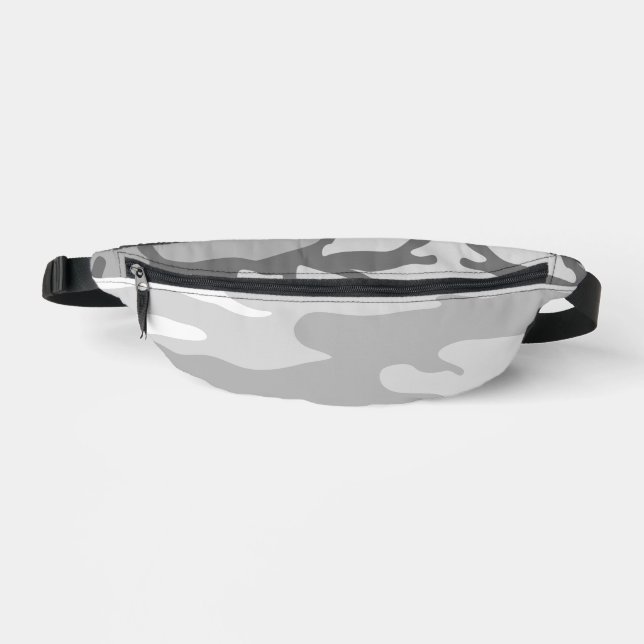 Grey Urban Military Camouflage Pattern Bum Bags (Front)
