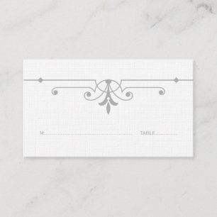 Grey v2 Fancy Ornamental Place Card