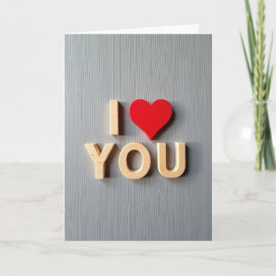 Grey Valentines Day Love Card