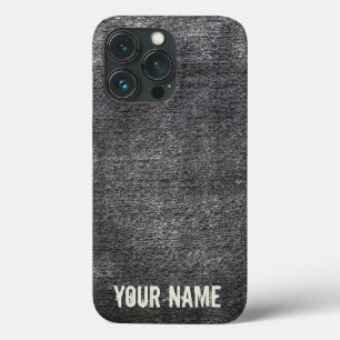 Grey velours anthracite carpet vintage rug iPhone 13 pro case