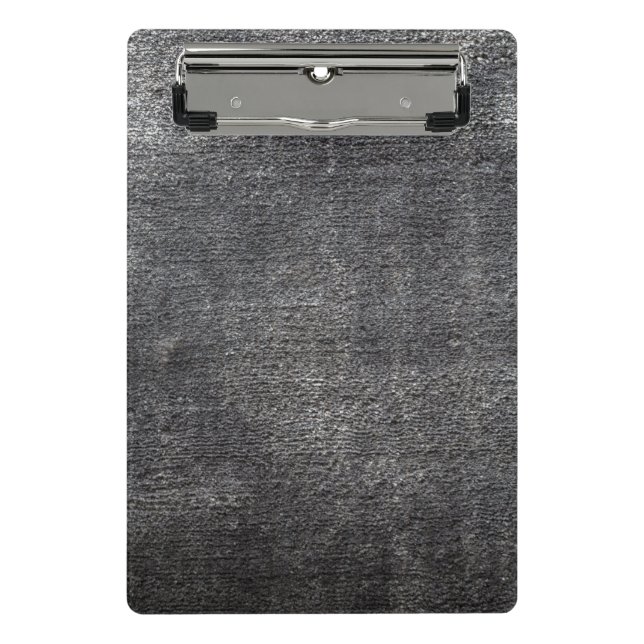Grey velours anthracite carpet vintage rug mini clipboard (Front)