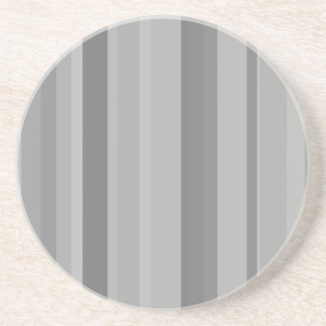 Grey vertical stripes coaster (Front)