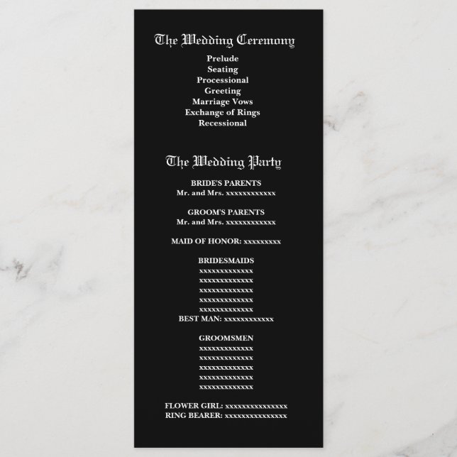 Grey Vintage Flower Damask Wedding Program Programme (Front)