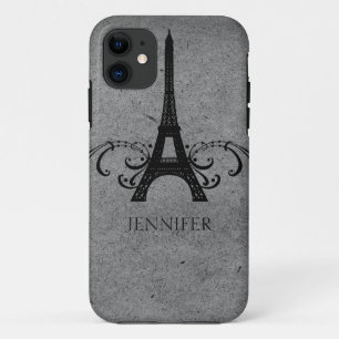 Grey Vintage French Flourish iPhone 11 Case
