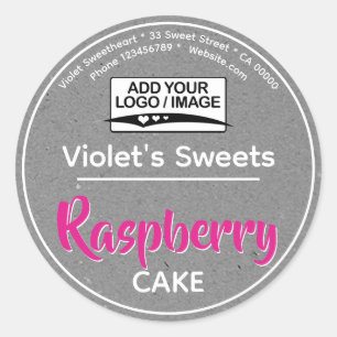 Grey Vintage Kraft Paper Cupcake Cake Pastry Label