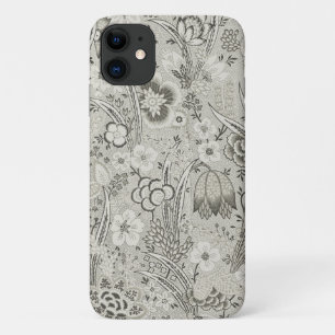 Grey Vintage Style Floral Art Phone Case