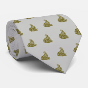 Grey Vintage Train Locomotive Tie