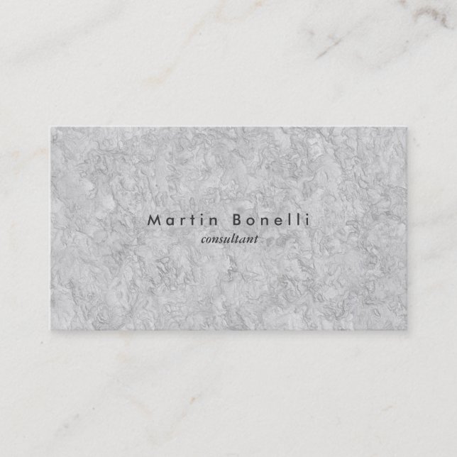 Grey Wall Modern Minimalist Plain Simple Business Card (Front)