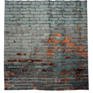 Grey wall paint shower curtain