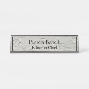 Grey Wall Professional Unique Classical Simple Desk Name Plate