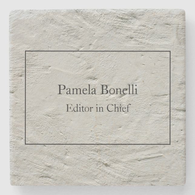 Grey Wall Professional Unique Classical Simple Stone Coaster (Front)