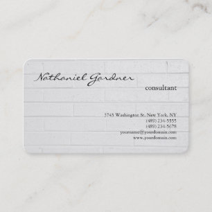 Grey Wall Trendy Plain Creative Modern Business Card