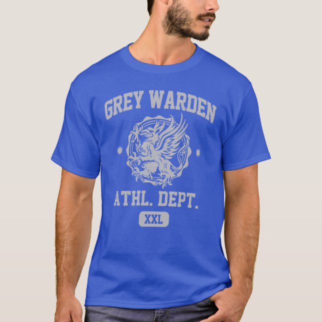 Grey Warden Athletic Department Dragon Age Gym Sty T-Shirt (Front)