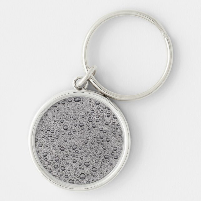 Grey water droplets key ring (Front)