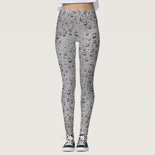 Grey water droplets leggings (Front)