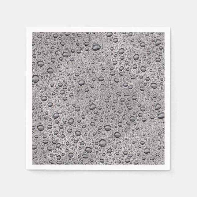Grey water droplets napkin (Front)