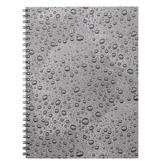 Grey water droplets notebook (Front)