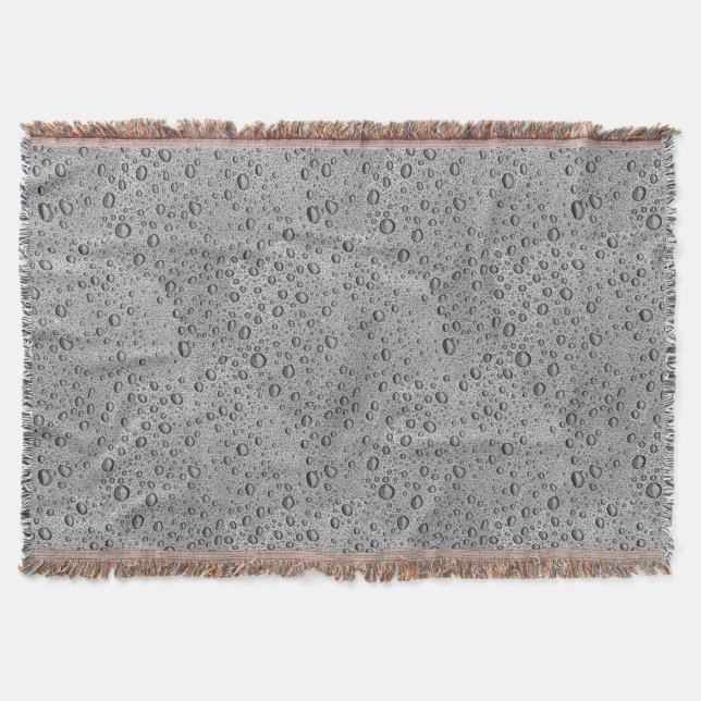 Grey water droplets throw blanket (Front)