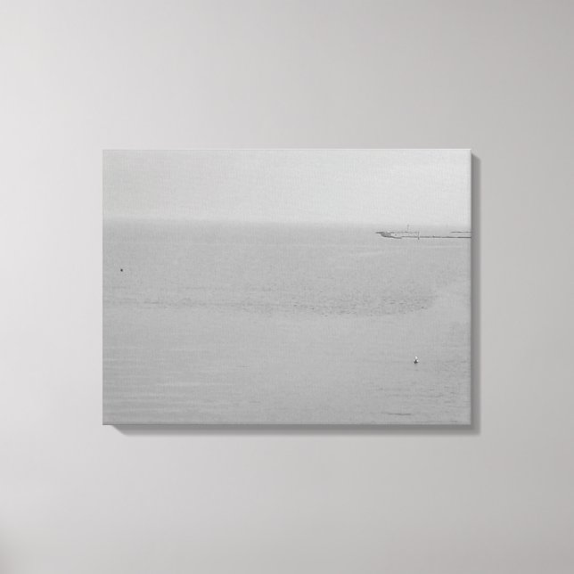 Grey Water, Fog and Rain Landscape Canvas Print (Front)