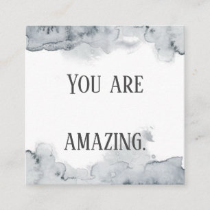 Grey Watercolor Affirmation Cards