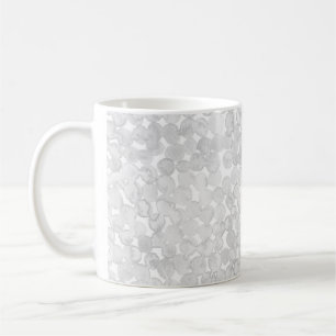 Grey watercolor dots grey circle painted pattern coffee mug