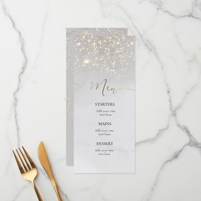 grey watercolor splash Menu (Front/Back In Situ)