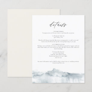 Grey Watercolor Splash Philadelphia Details Card
