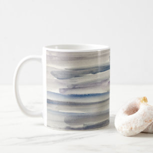 Grey Watercolor Texture Abstract Painting Coffee Mug
