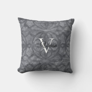 Grey Watercolor Throw Pillow