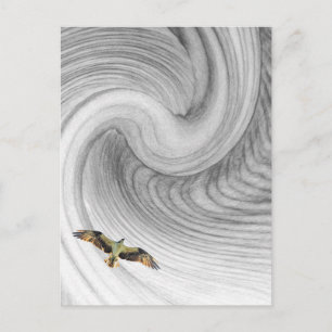 Grey wave holiday postcard