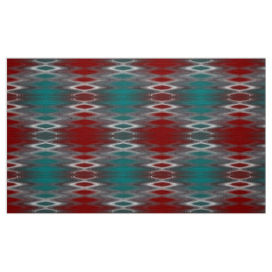 Grey waves on burgundy teal fabric