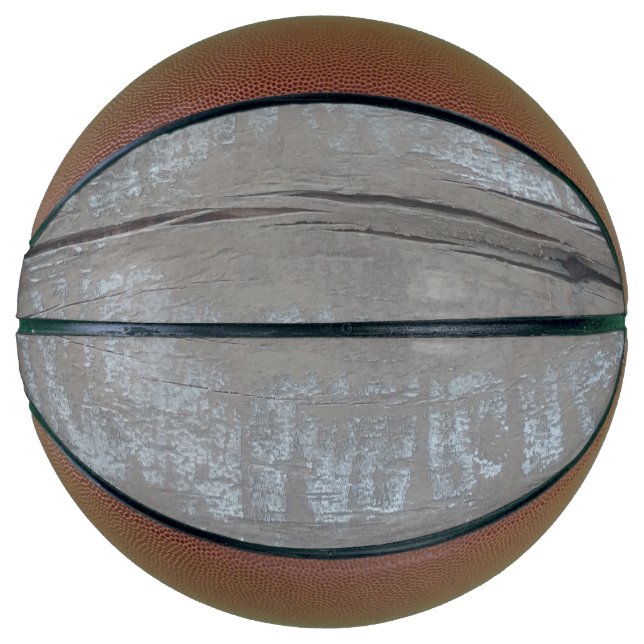 grey weathered wood boards basketball (Front)