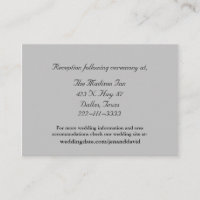 Grey Wedding enclosure cards