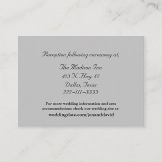 Grey Wedding enclosure cards